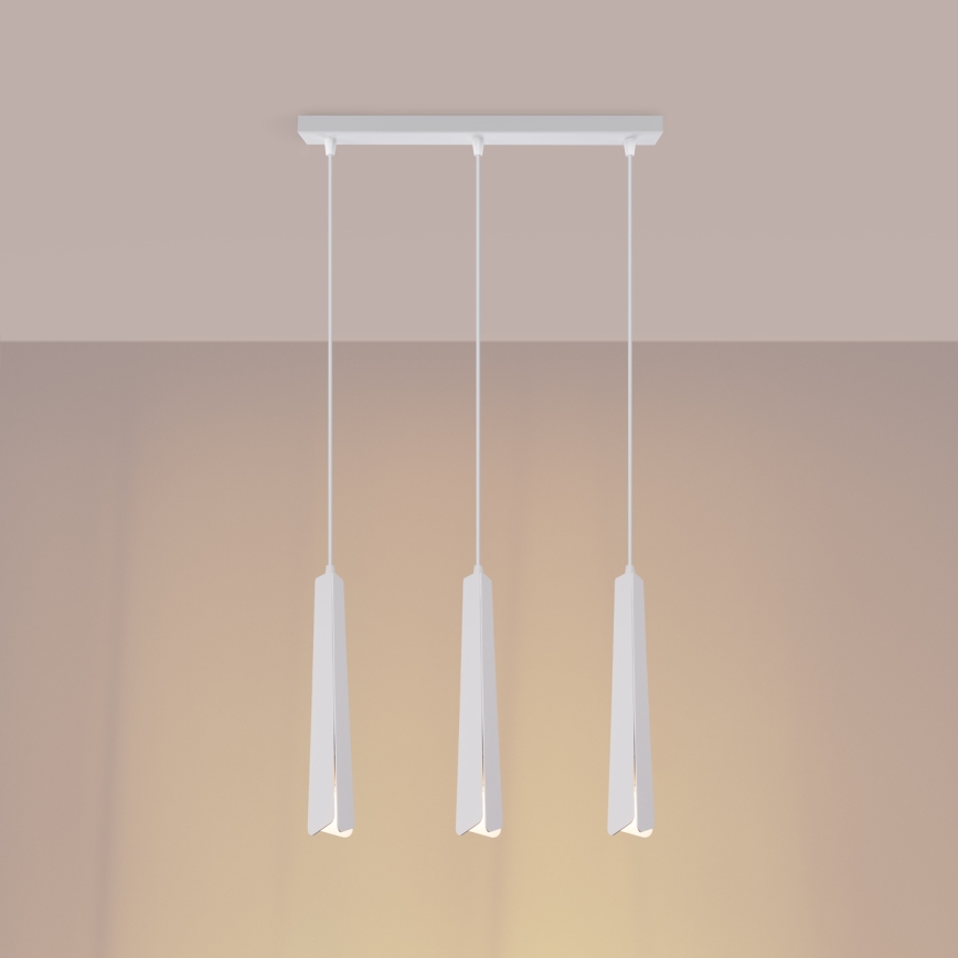 Lámpara colgante PRYSM 3xG9/8W/230V blanco