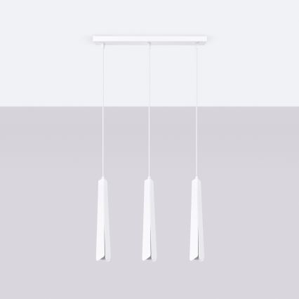 Lámpara colgante PRYSM 3xG9/8W/230V blanco