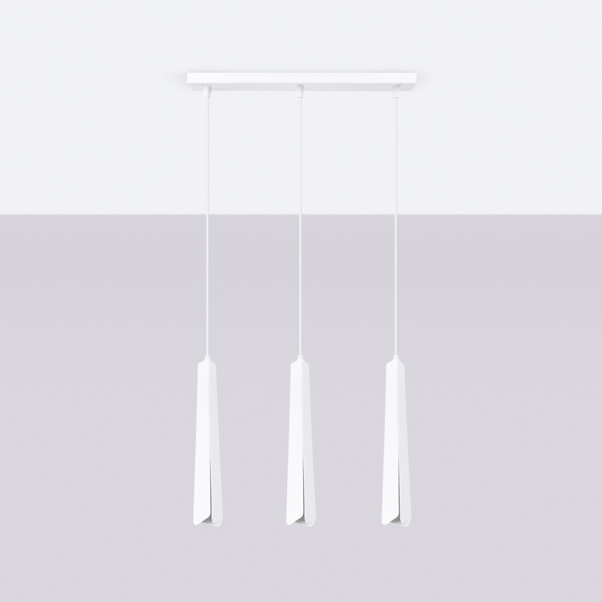 Lámpara colgante PRYSM 3xG9/8W/230V blanco