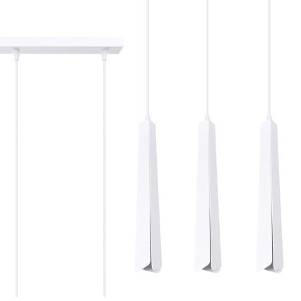 Lámpara colgante PRYSM 3xG9/8W/230V blanco