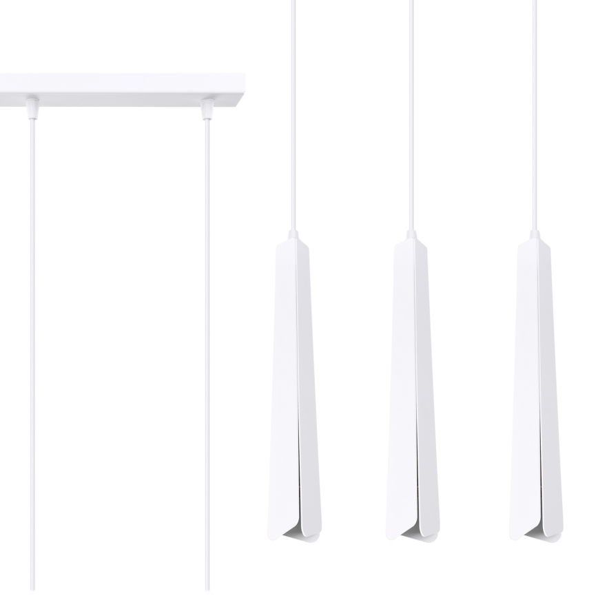 Lámpara colgante PRYSM 3xG9/8W/230V blanco