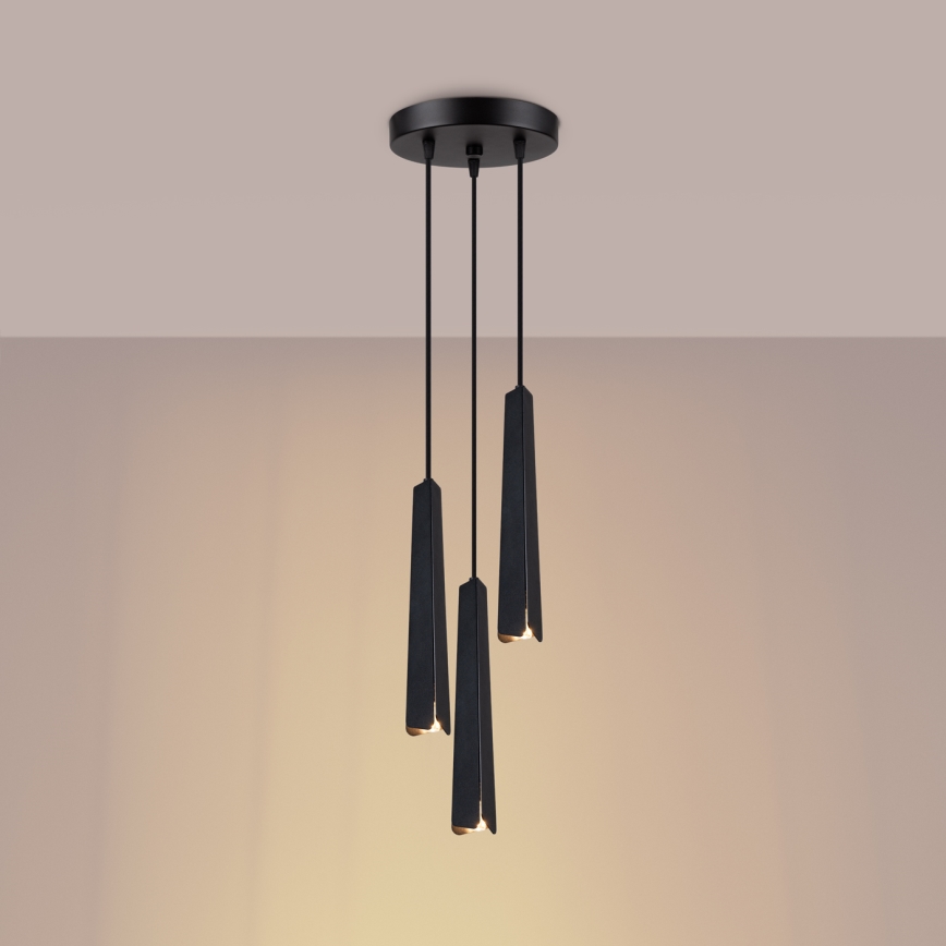 Lámpara colgante PRYSM 3xG9/8W/230V negro