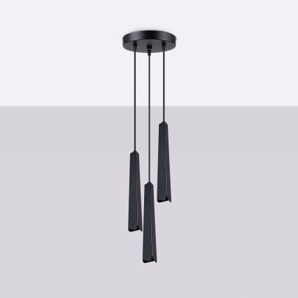 Lámpara colgante PRYSM 3xG9/8W/230V negro