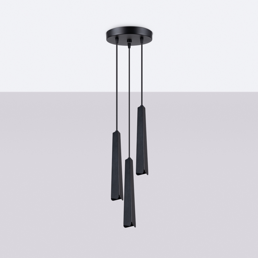Lámpara colgante PRYSM 3xG9/8W/230V negro