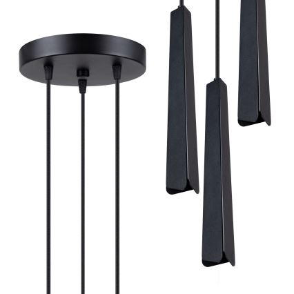 Lámpara colgante PRYSM 3xG9/8W/230V negro