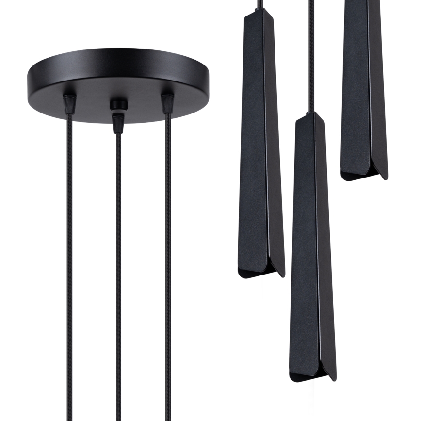 Lámpara colgante PRYSM 3xG9/8W/230V negro