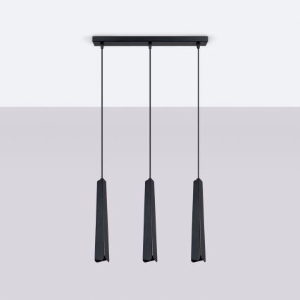 Lámpara colgante PRYSM 3xG9/8W/230V negro