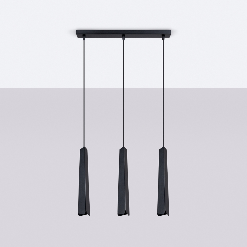 Lámpara colgante PRYSM 3xG9/8W/230V negro