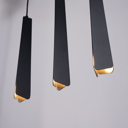 Lámpara colgante PRYSM 3xG9/8W/230V negro