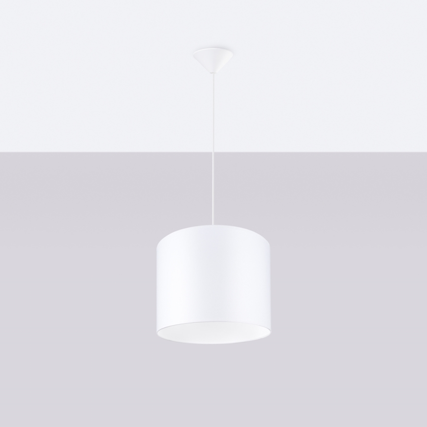 Lámpara colgante NOVA 1xE27/15W/230V diá. 30 cm blanco