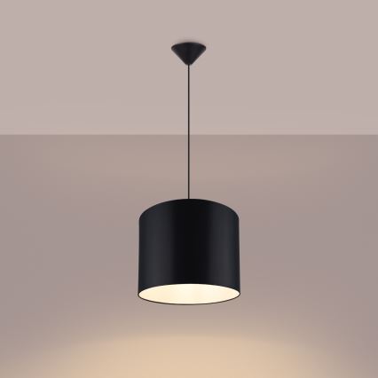 Lámpara colgante NOVA 1xE27/15W/230V diá. 30 cm negro