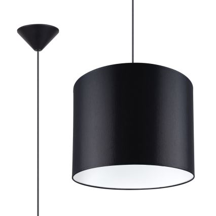 Lámpara colgante NOVA 1xE27/15W/230V diá. 30 cm negro