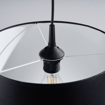 Lámpara colgante NOVA 1xE27/15W/230V diá. 30 cm negro