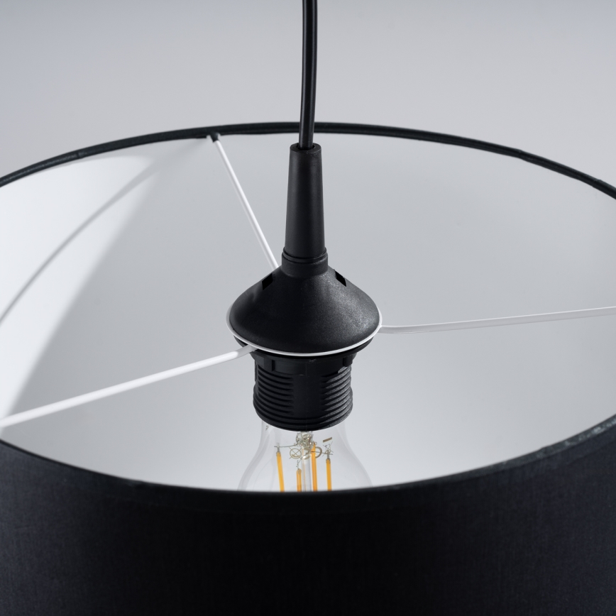 Lámpara colgante NOVA 1xE27/15W/230V diá. 30 cm negro