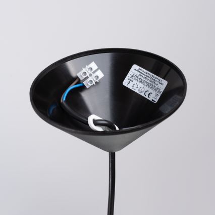 Lámpara colgante NOVA 1xE27/15W/230V diá. 30 cm negro