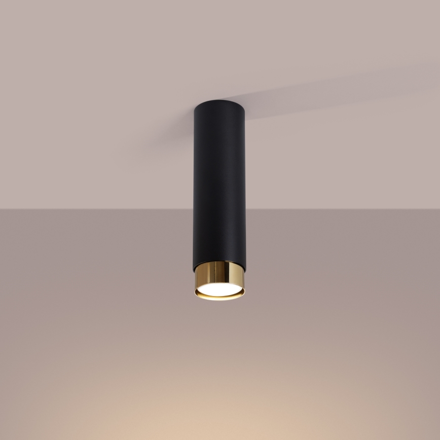 Foco NERO 1xGU10/10W/230V 22,5 cm negro/dorado