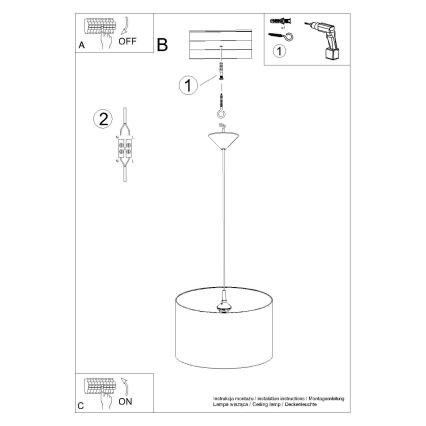 Lámpara colgante infantil CAT 1xE27/15W/230V diá. 40 cm gato