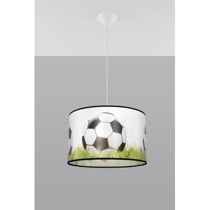 Lámpara colgante infantil FOOTBALL 1xE27/15W/230V diá. 40 cm fútbol