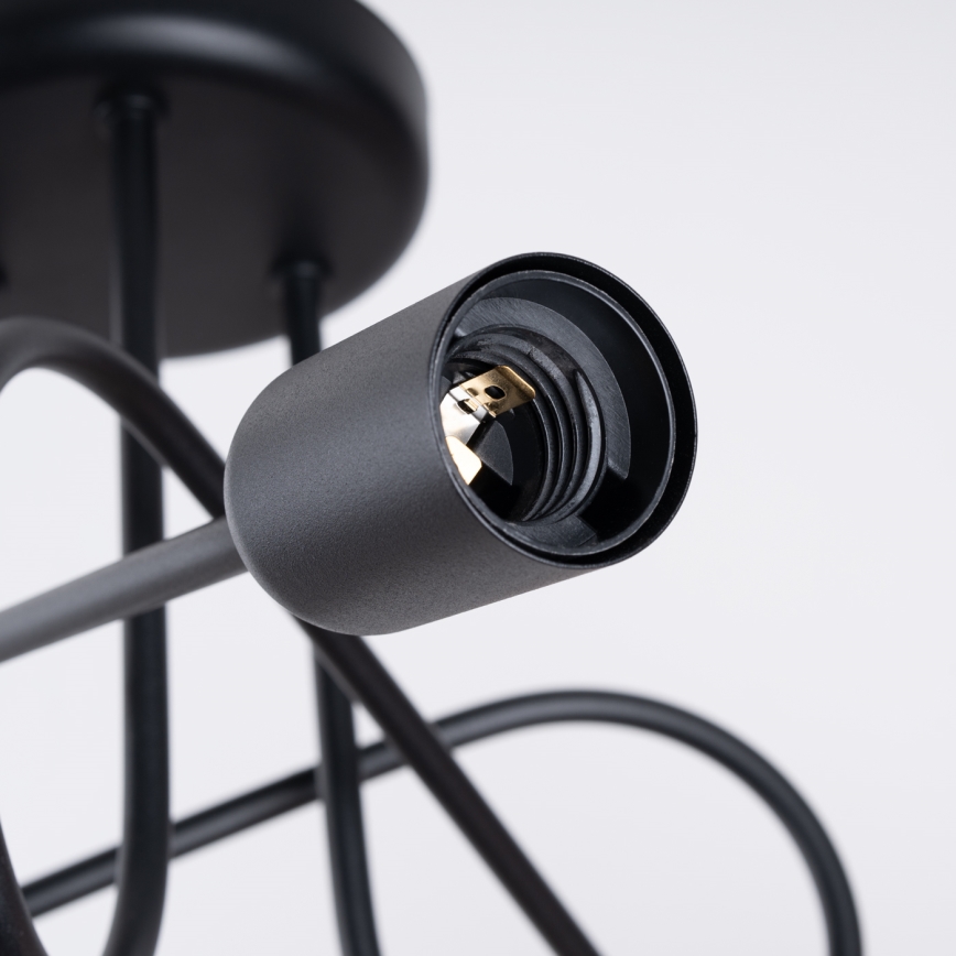 Lámpara de techo LOOP 3xE27/15W/230V negro