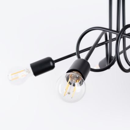 Lámpara de techo LOOP 5xE27/15W/230V negro