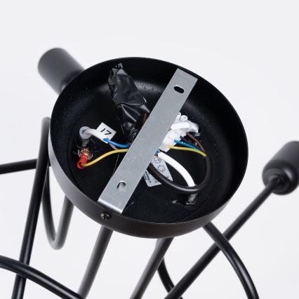 Lámpara de techo LOOP 5xE27/15W/230V negro