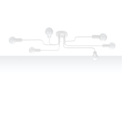 Lámpara de techo VECTOR 6xE27/15W/230V blanco