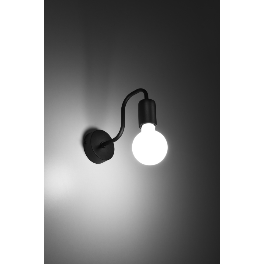 Aplique VECTOR 1xE27/15W/230V negro