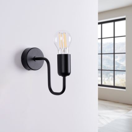 Aplique VECTOR 1xE27/15W/230V negro