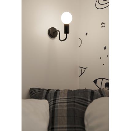 Aplique VECTOR 1xE27/15W/230V negro