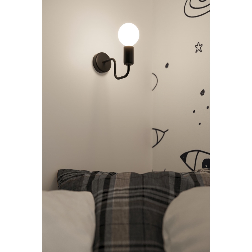 Aplique VECTOR 1xE27/15W/230V negro