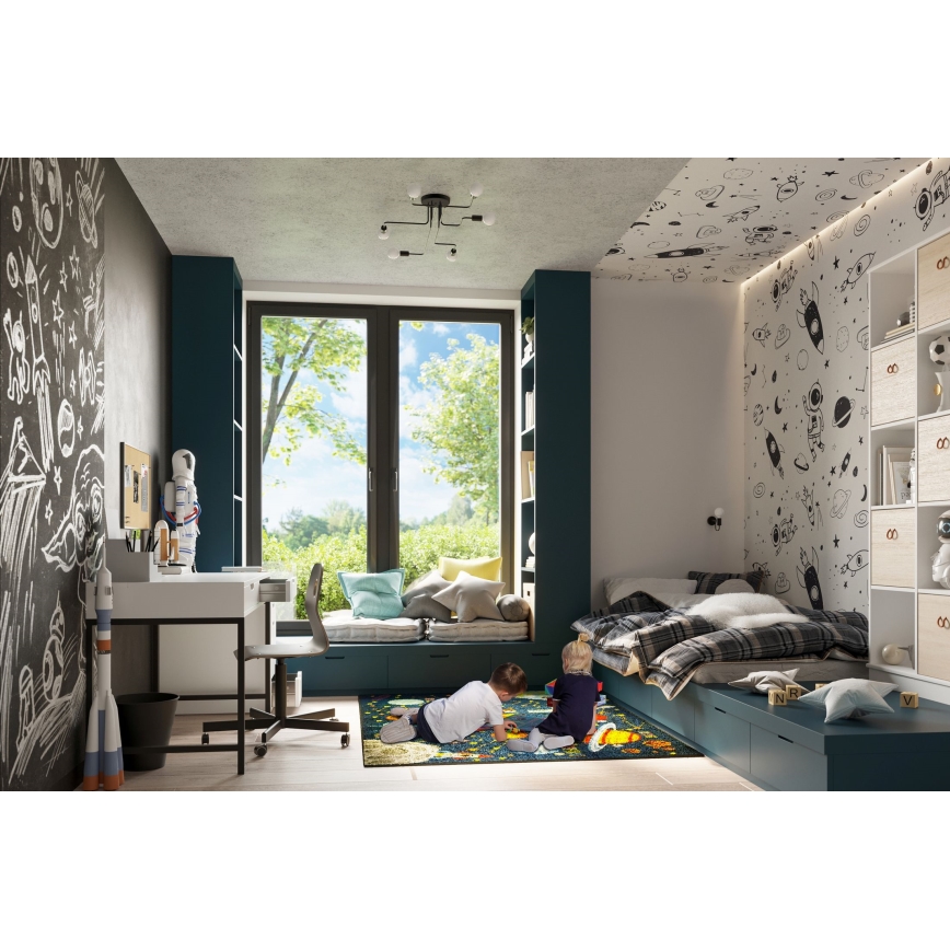 Aplique VECTOR 1xE27/15W/230V negro