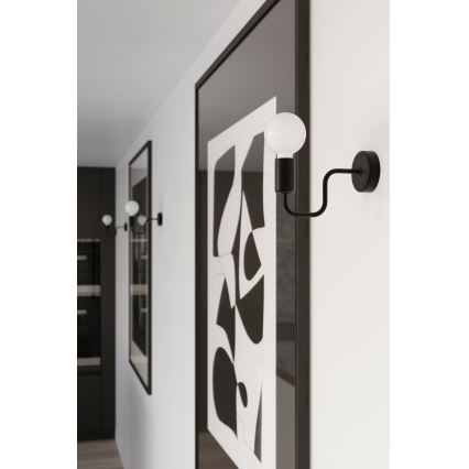 Aplique VECTOR 1xE27/15W/230V negro