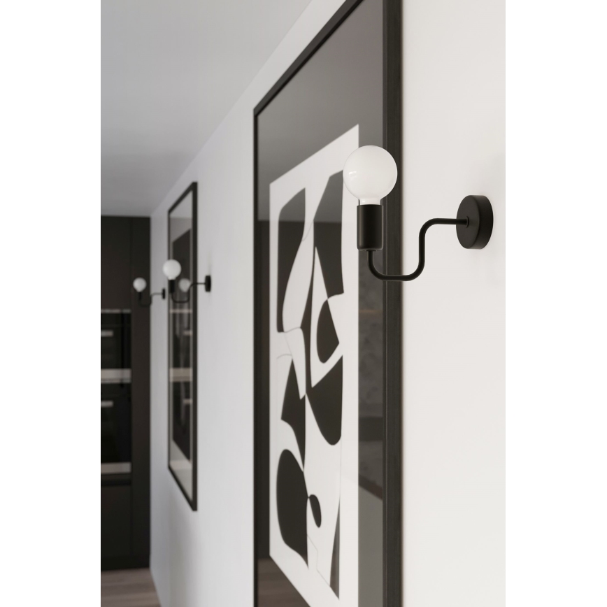 Aplique VECTOR 1xE27/15W/230V negro