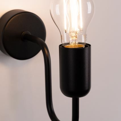 Aplique VECTOR 1xE27/15W/230V negro