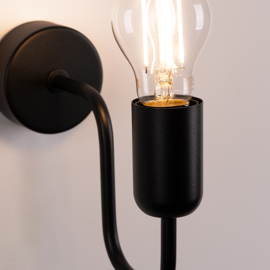 Aplique VECTOR 1xE27/15W/230V negro