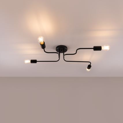 Lámpara de techo VECTOR 4xE27/15W/230V negro