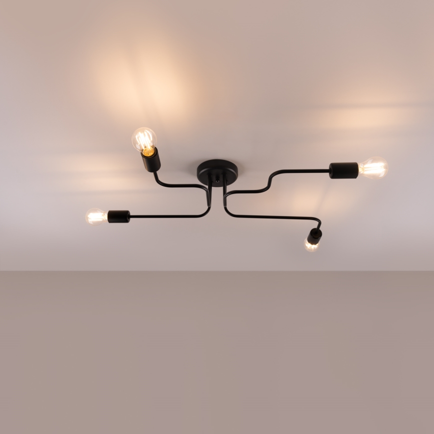 Lámpara de techo VECTOR 4xE27/15W/230V negro