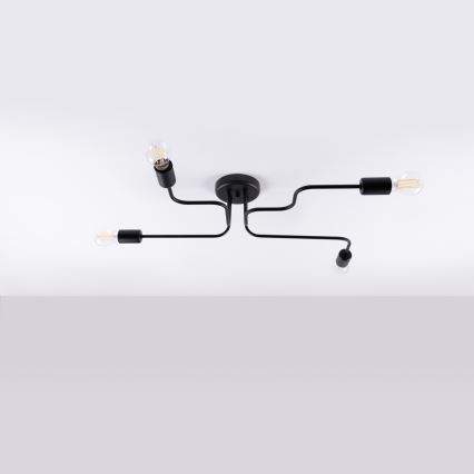 Lámpara de techo VECTOR 4xE27/15W/230V negro