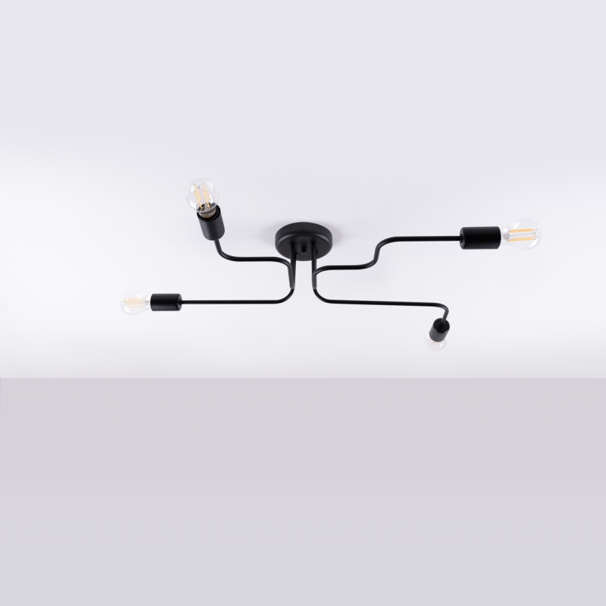Lámpara de techo VECTOR 4xE27/15W/230V negro