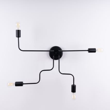 Lámpara de techo VECTOR 4xE27/15W/230V negro