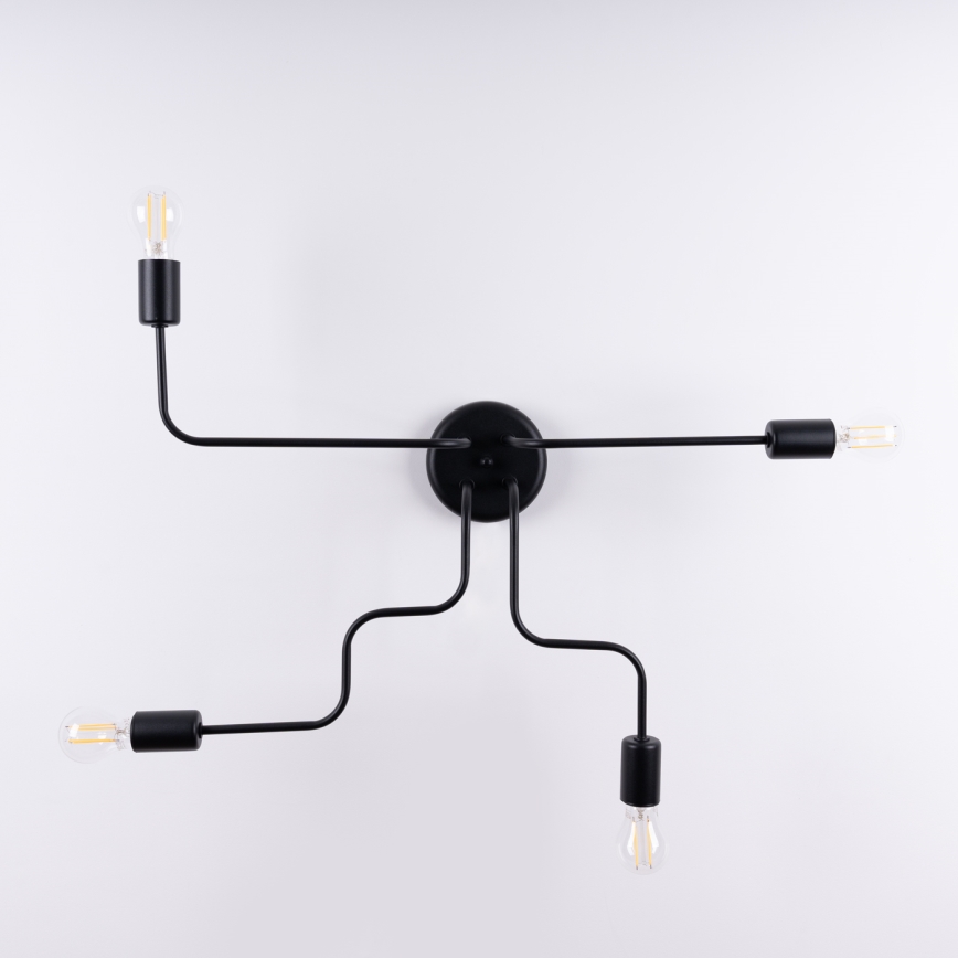 Lámpara de techo VECTOR 4xE27/15W/230V negro