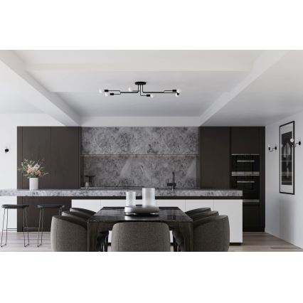 Lámpara de techo VECTOR 6xE27/15W/230V negro