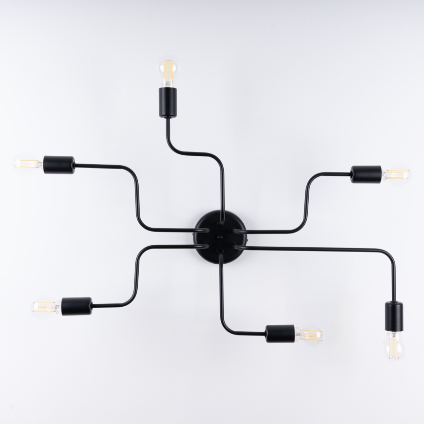 Lámpara de techo VECTOR 6xE27/15W/230V negro