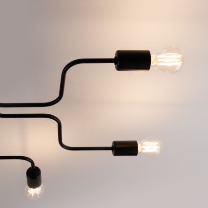 Lámpara de techo VECTOR 6xE27/15W/230V negro