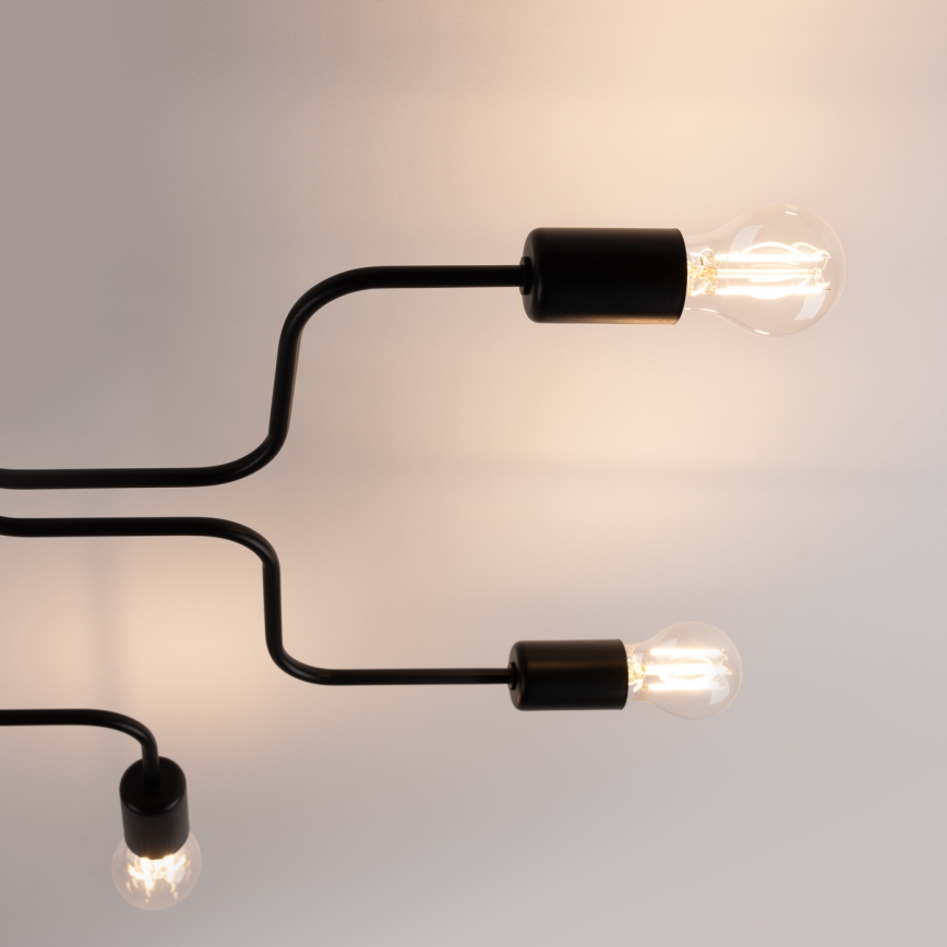 Lámpara de techo VECTOR 6xE27/15W/230V negro