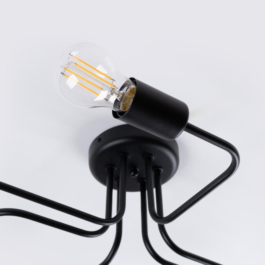 Lámpara de techo VECTOR 6xE27/15W/230V negro