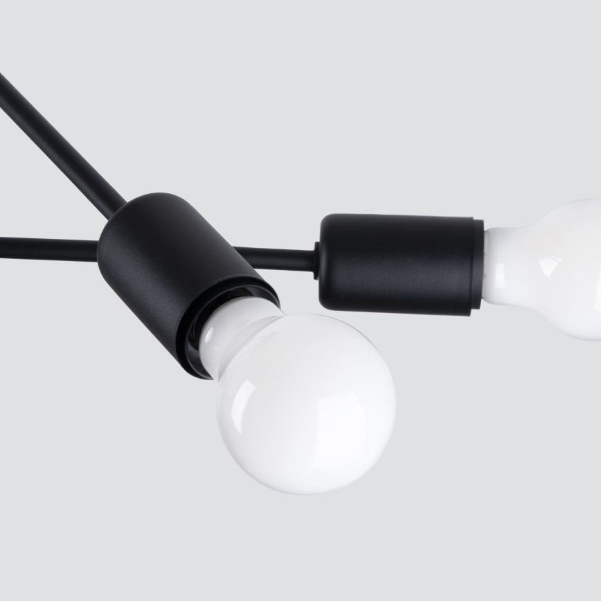 Lámpara colgante NORAH 4xE27/15W/230V negro