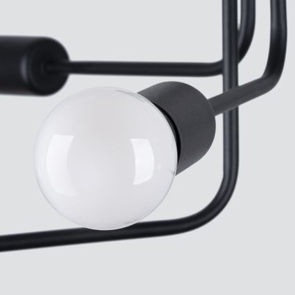 Lámpara colgante NORAH 6xE27/15W/230V negro