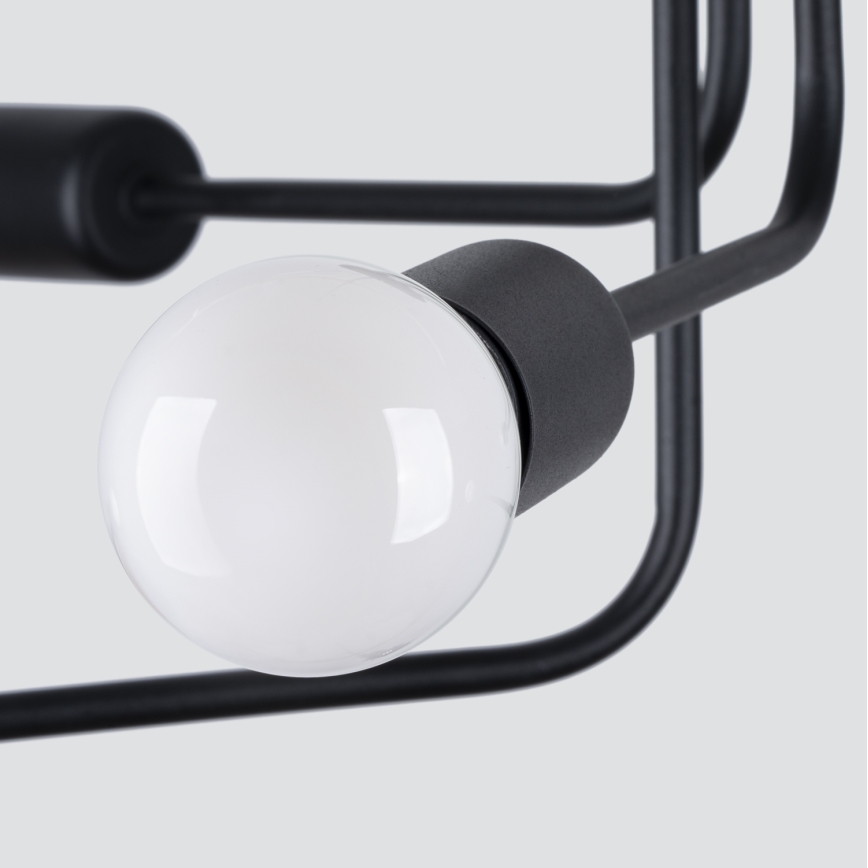 Lámpara colgante NORAH 6xE27/15W/230V negro