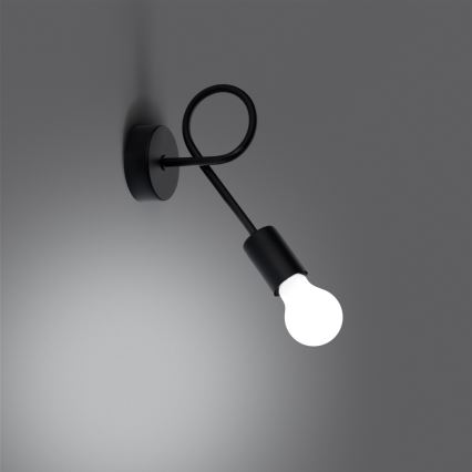 Aplique LEVAR 1xE27/15W/230V negro